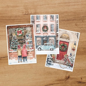 3er Set Weihnachtskarten • Gemütliche Weihnachten • Winter Feiertage • Weihnachtspostkarte • Nikolaus Weihnachtspost • Boho | С51
