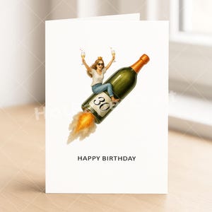 Custom Age Funny Birthday Card - Milestone Celebration