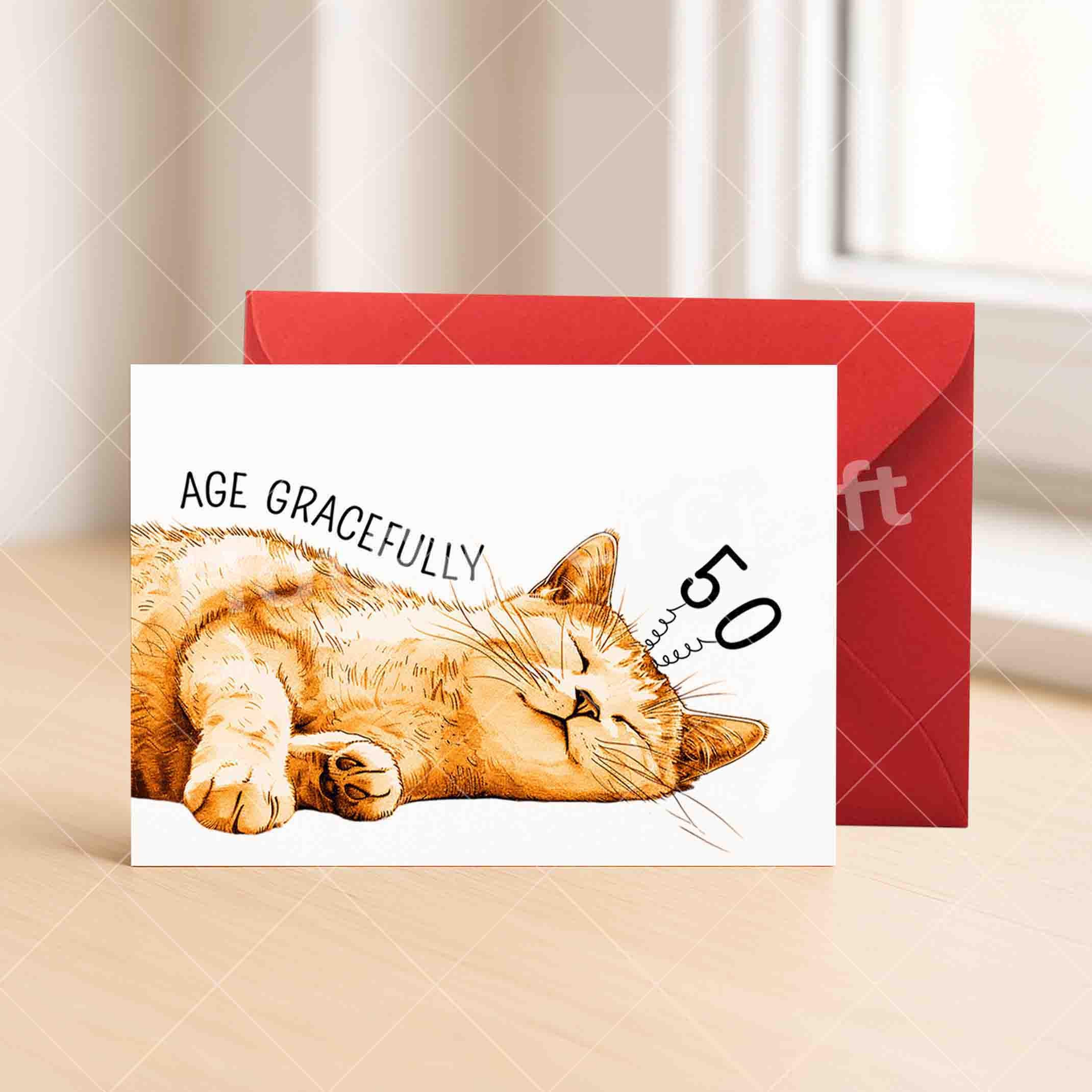 Funny Cat Birthday Card - Custom Age - for Cat Lovers - Etsy