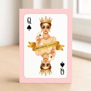 Birthday Queen Card, Happy Birthday Bestie, Bestie Card, Birthday Card For Best Friend, Friendship Card, Girl Bestie Bday, friends birthday
