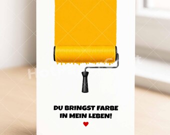 Romantische Liebeskarte für Freund, Freundin, Ehemann oder Ehefrau - Klappkarte mit Umschlag