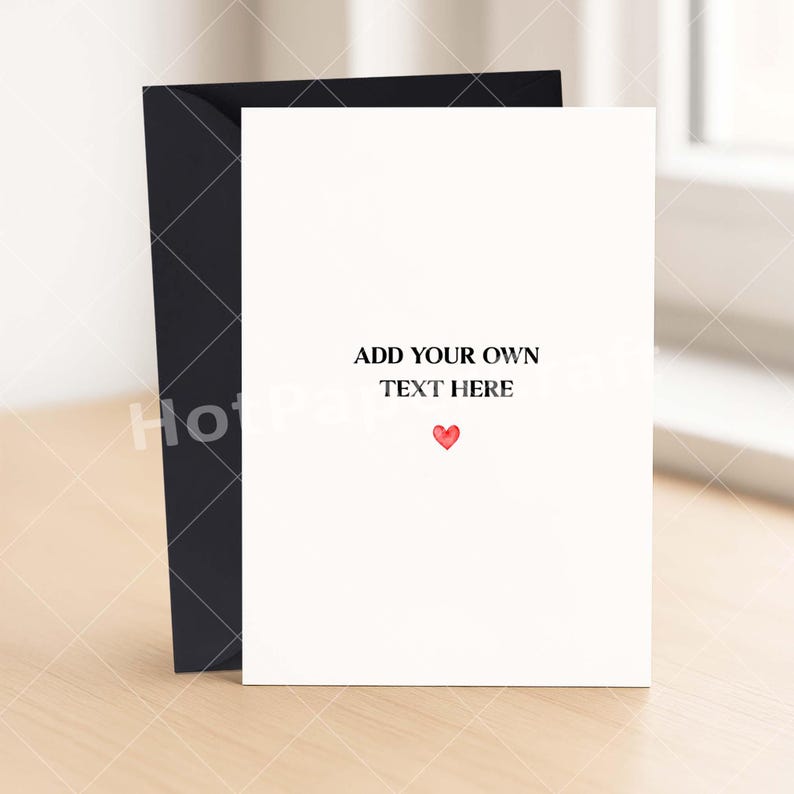 Custom Greeting Card for Any Occasion - Personalized Birthday Card BLACK