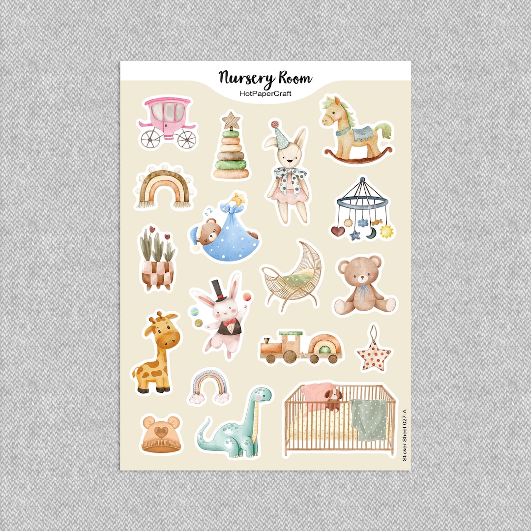 Sticker Sheet “nursery Room” • Sticker Sheet for Kids • Children's ...