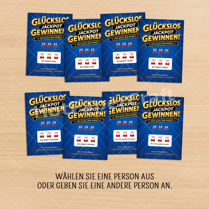 Rubbelkarte Schwangerschaft Verkünden - Du wirst Oma, Opa, Tante, Onkel - Jackpot Karte Glückslos image 3