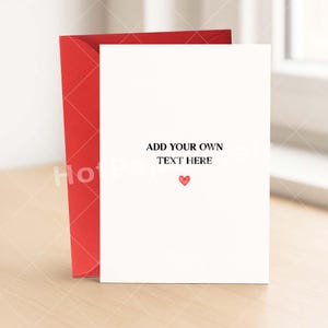 Custom Greeting Card for Any Occasion - Personalized Birthday Card RED