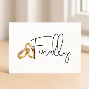 Vous êtes fiancés Jolie carte de fiançailles pour jeunes mariés ou fiancés, carte de mariage pour elle, carte de fiançailles pour soeur, cousin