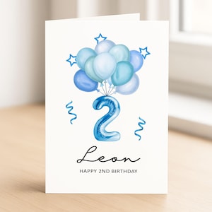 2nd Birthday Card For Boy, Son 1st Birthday Card, Special First Birthday Gift For Grandson, First Birthday Card, Nephew 1st Birthday | С85