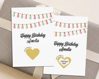 Personalisierter Geschenkgutschein zum Freirubbeln - Geburtstagsgeschenk - Rubbelkarte für besondere Anlässe