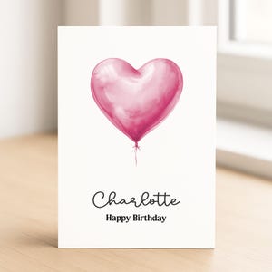Gepersonaliseerde verjaardagskaart met hart • vrouwenkaart • verjaardag zus • verjaardag dochter • verjaardag nichtje • 10e • 17e • 21e | С7