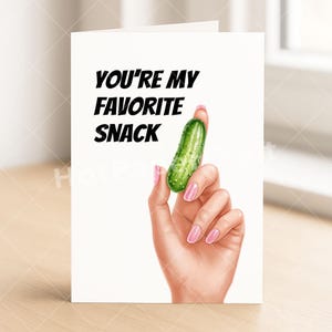 Funny Birthday Card "You’re my favorite snack" for husband - Sarcastic Humorous Card