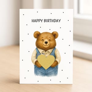 Biglietto di compleanno da grattare e rivelare, biglietto di compleanno per il marito, buono regalo, biglietto gratta e vinci a sorpresa, idea regalo di compleanno, buono di compleanno / C73