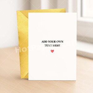 Custom Greeting Card for Any Occasion - Personalized Birthday Card GOLD