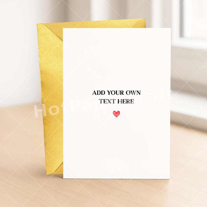 Custom Greeting Card for Any Occasion - Personalized Birthday Card GOLD