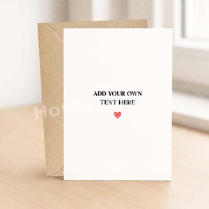 Custom Greeting Card for Any Occasion - Personalized Birthday Card KRAFT