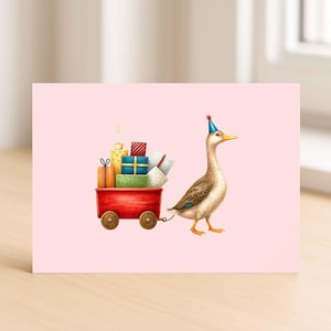 Grappige verjaardagskaart gans, trendy wenskaart gans, verjaardagskaart voor hem, haar vriend, 30e 40e 50e verjaardag | 99