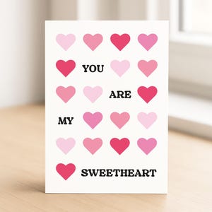 Carte d'anniversaire femme • carte d'anniversaire de fille • carte d'anniversaire de nièce • carte d'anniversaire de soeur • carte d'anniversaire coeur rose • carte avec coeurs | 15