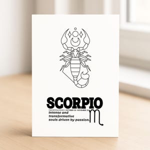 Skorpion Geburtstagskarte • Sternzeichen • Astrologie • Horoskop • Sternzeichen Geburtstagskarte • Konstellation • November • Oktober | С27-Waage