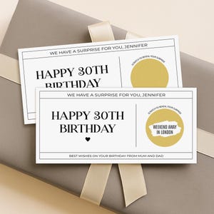 Buono regalo di compleanno personalizzato da grattare e rivelare, biglietto gratta e vinci a sorpresa speciale per compleanno, 18, 21, 30, 40, 50, 60, 70 C40