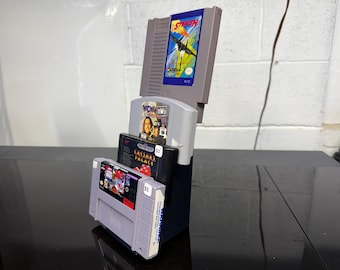 Vintage Video Game Cartridge Display - NES - SNES - N64 - SEGA Genesis