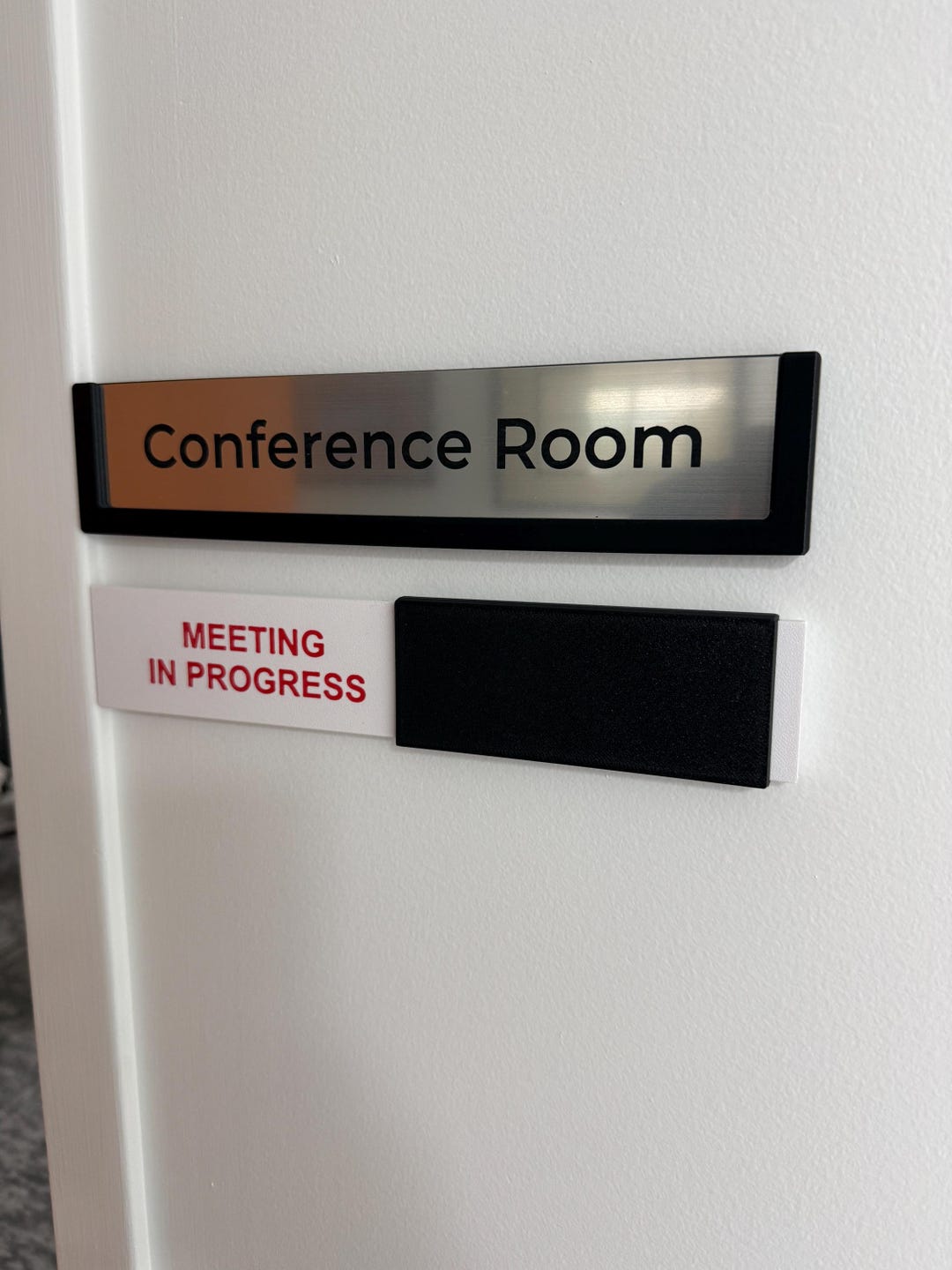 Conference Room Sliding Sign - Meeting in Progress - Etsy