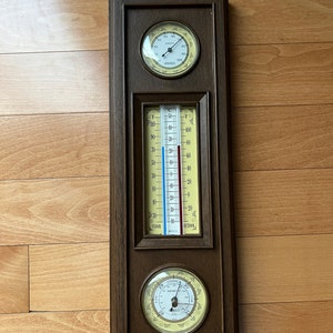 Vintage 1970s Springfield Weather Station Wall Hanging