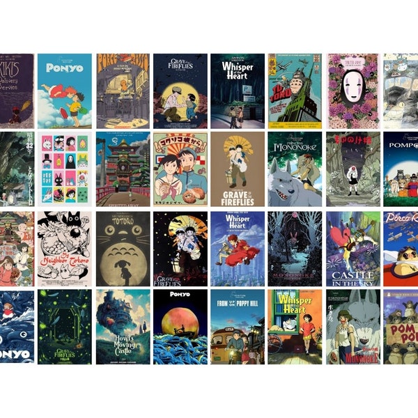 55 Ghibli Posters + a checklist - Howl’s Moving Castle, My Neighbor Totoro, Spirited Away, and more ...