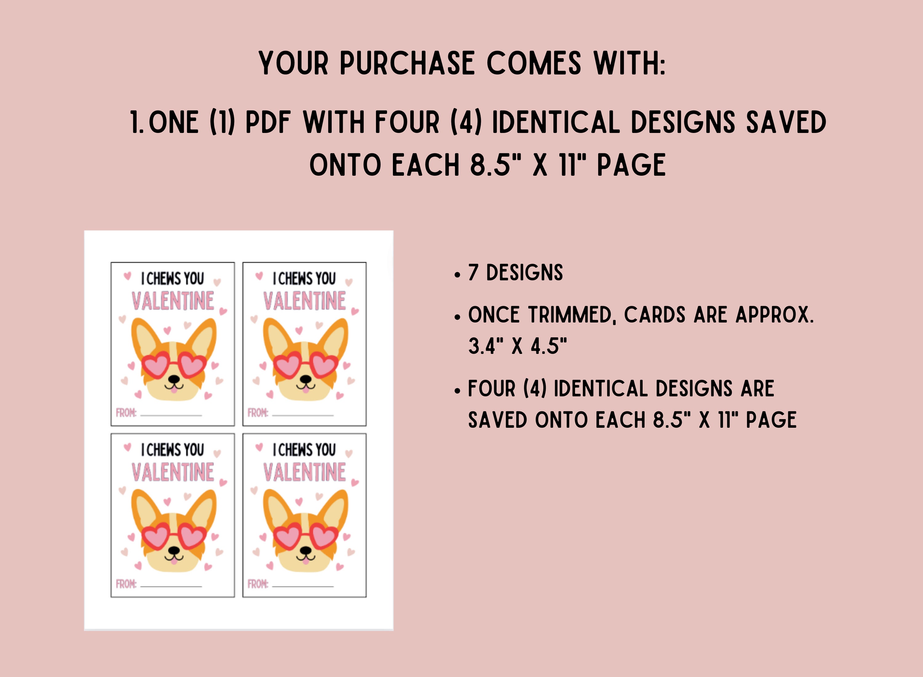 Printable Dog Valentine Cards, Puppy Valentine's Day Cards, Printable ...