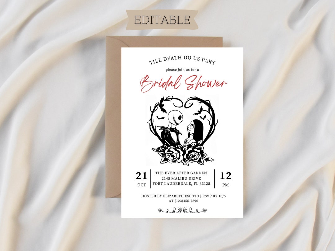 EDITABLE the Nightmare Before Christmas Invitation, Digital and ...