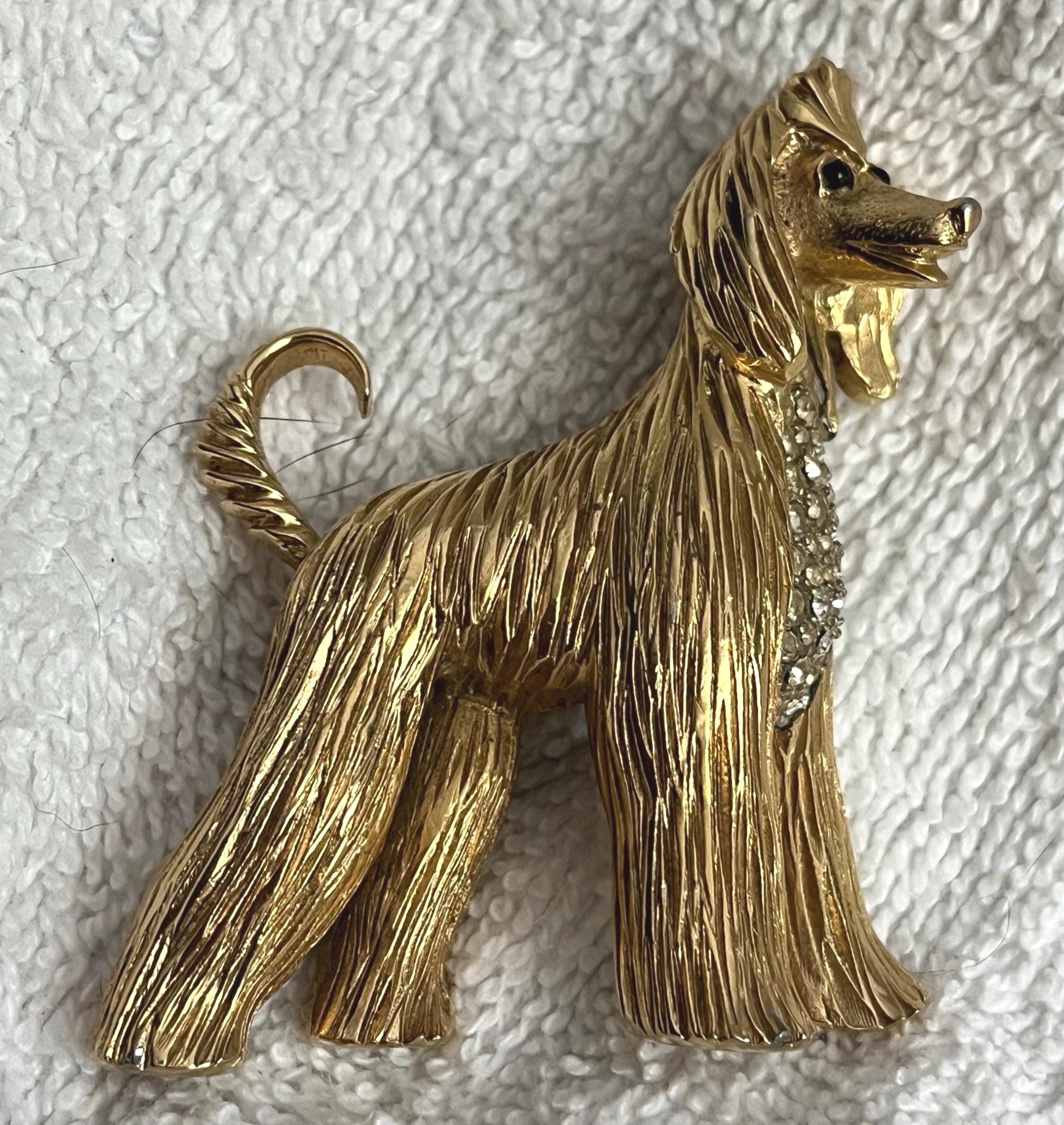 Broche Ou Porte-clés Afghan Hound En Étain - Style Vintage Dannyquest