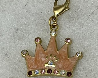 Prinsesskronaväska-berlock eller husdjurshalsband-berlock ID-monogram