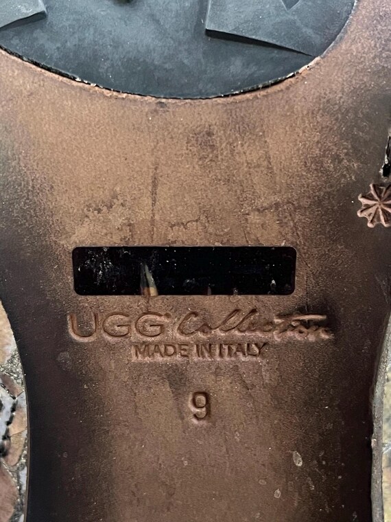 Ugg Collection Shearling Lined Silver Leather Boo… - image 7