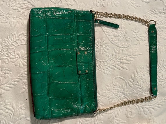 Emerald green kate spade purse hot sale