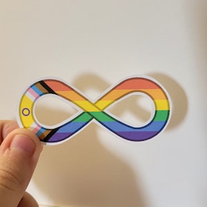 Arc-en-ciel Lgbtq+ Fierté Neurodiversité Symbole de l'infini Sticker