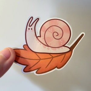 Sticker Escargot sur feuille