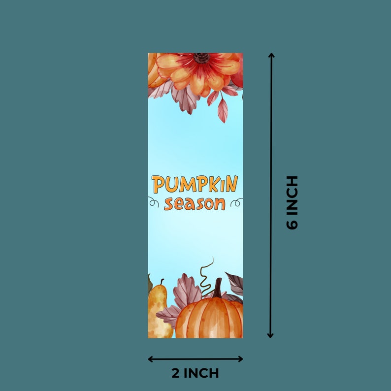 Pumpkin Printable Bookmarks, Digital Bookmarks, Pumpkin Bookmarks ...