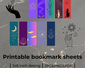 Mystic Printable Bookmarks, Digital Bookmarks, Mystic Bookmarks, Printable Bookmarks, PNG Files of Digital Bookmarks, Png Pdf Jpeg Bookmarks