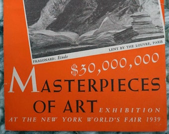Brochure des chefs-d'œuvre de l'exposition universelle de New York, 1939