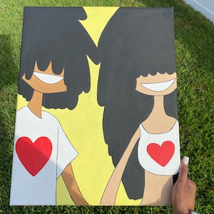 Pintura de pareja de cabeza aterradora