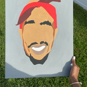 Grey Tupac painting