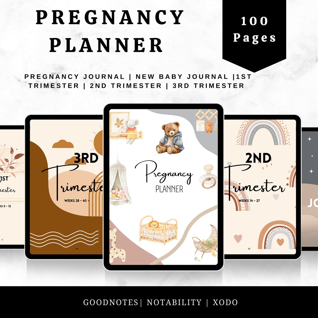 Digital Pregnancy Planner: Trimester Journal, Baby Journal (goodnotes Template) - Etsy