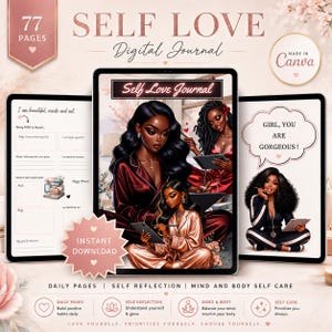 Digital Self Love Journal For Black Girls: Daily Affirmations (For iPad, Goodnotes, Notability)