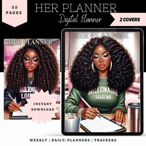 Black Girl Planner Digital Planner For That Girl iPad Goodnotes Planner And Notability Planner Monthly Planner Daily Planner Weekly Planner