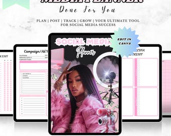 Social Media Planner PLR, Plr Digital Products, Social Media Content Planner, Content Planner