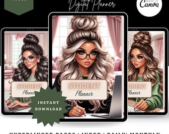 Student Planner, Digital Planner, Academic Planner And Study Planner For iPad and Goodnotes