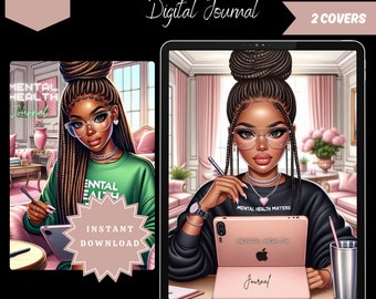 Anxiety Digital Journal: Self-Care Wellness Planner for iPad (PDF)