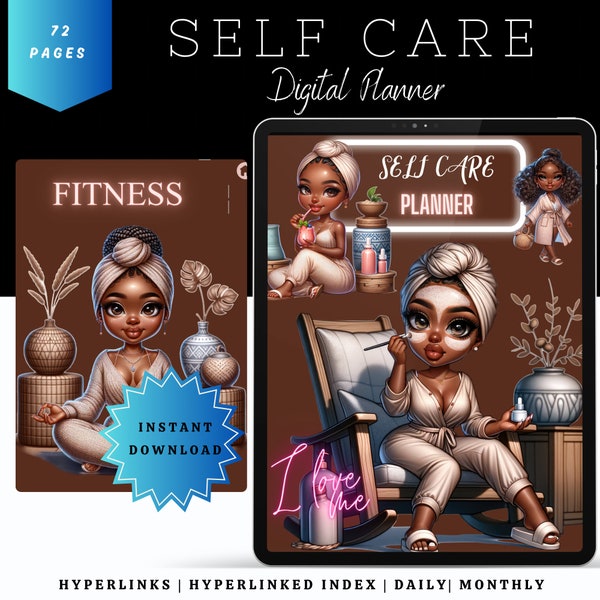 Digital Self-Care Planner for Black Women: GoodNotes & Notability (PDF)
