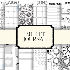 Bullet Journal Bundle | Bullet Journal Digital | Bullet Journal Printable | Bujo Template | Bullet journal Pages | Goodnotes | iPad