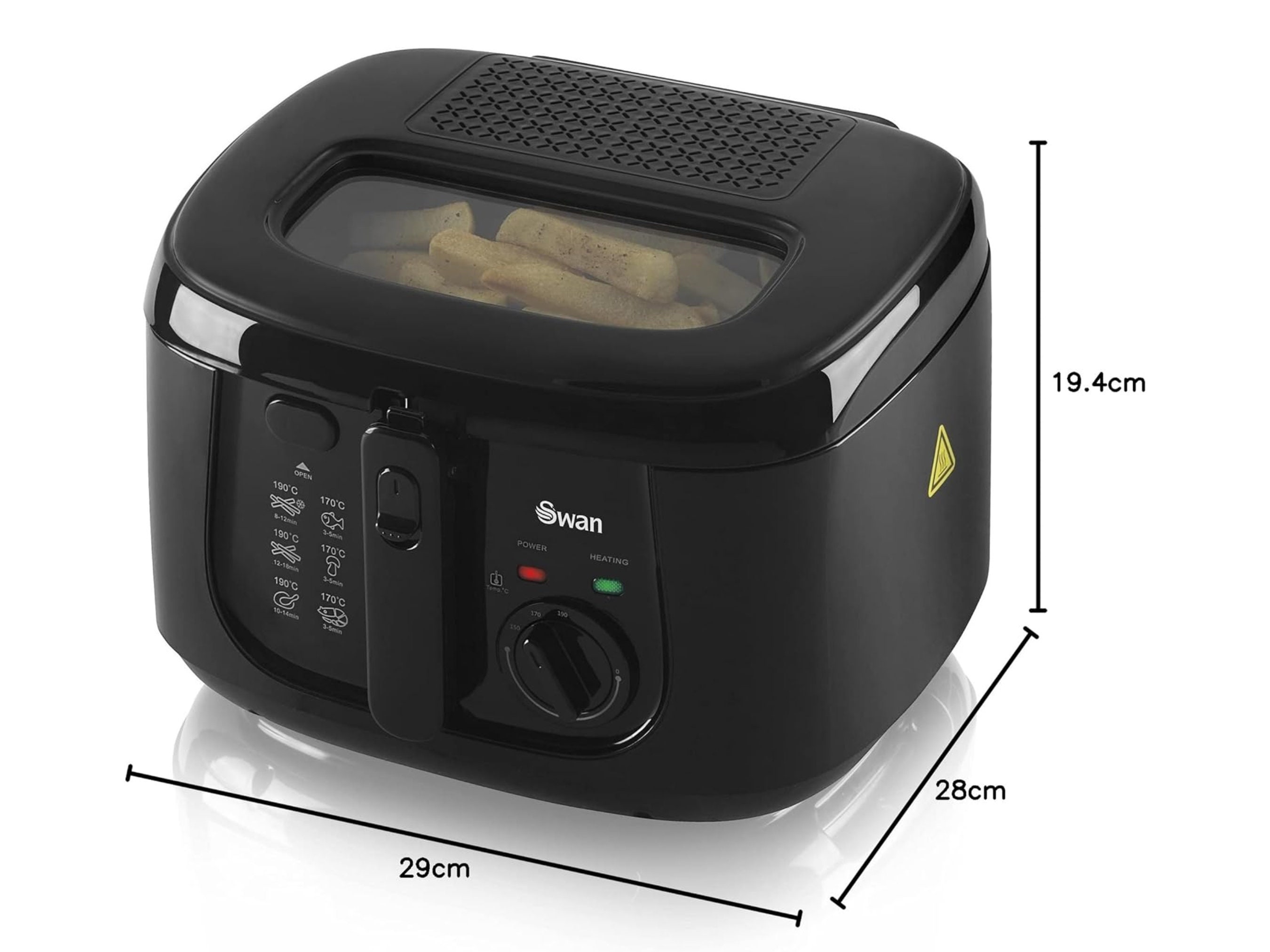 Swan 2.5 Litre Deep Fat Fryer With Viewing Window, Adjustable