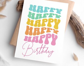 Biglietto di auguri di compleanno in Braille con messaggio personalizzato scritto a mano e in rilievo - Italia