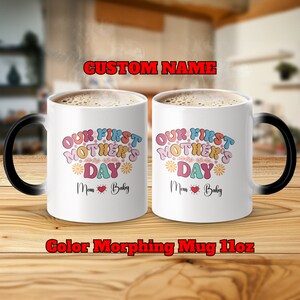 Personalized Mother&#39;s Day Mug - Custom Name Coffee Cup for New Mom, Unique Gift for Her, 11oz Insulated Mug